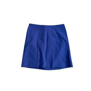 ANN TAYLOR LOFT Blue Zip Mini Skirt Size 8